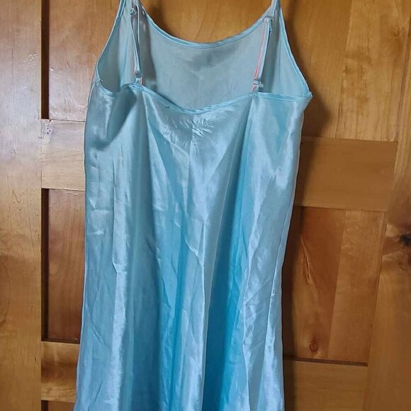 Y2K Retro Embroidered Embellished Coquette Babydoll Satin Slip Tank Top MEDIUM - Picture 3 of 4